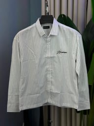 White Pinstripe Old Money Shirt — photo 2
