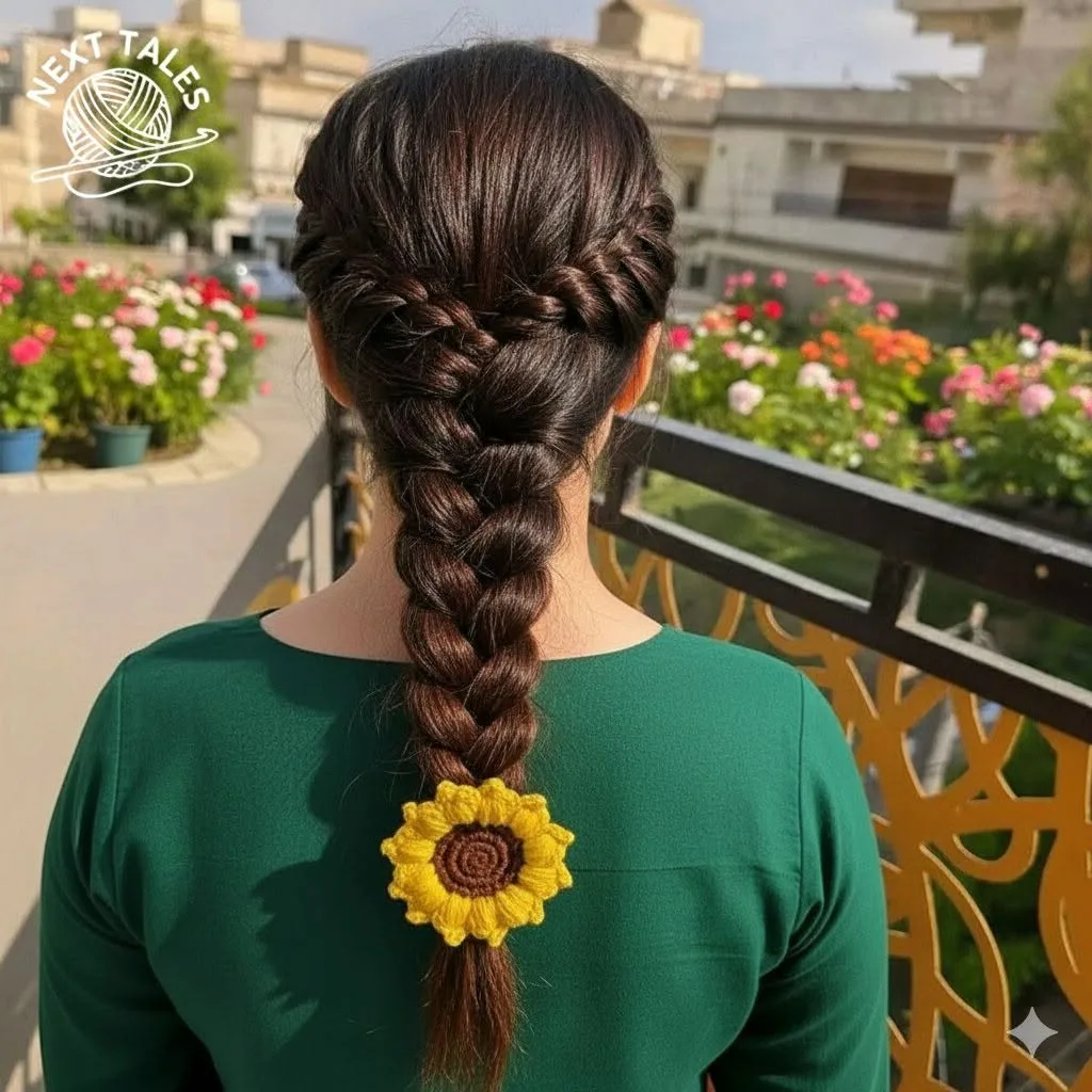 Sunny Bloom Handmade Crochet Hair Band