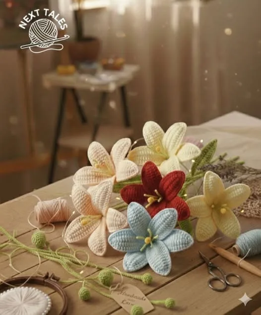 Handcrafted Everlasting Crochet Lily Bouquet