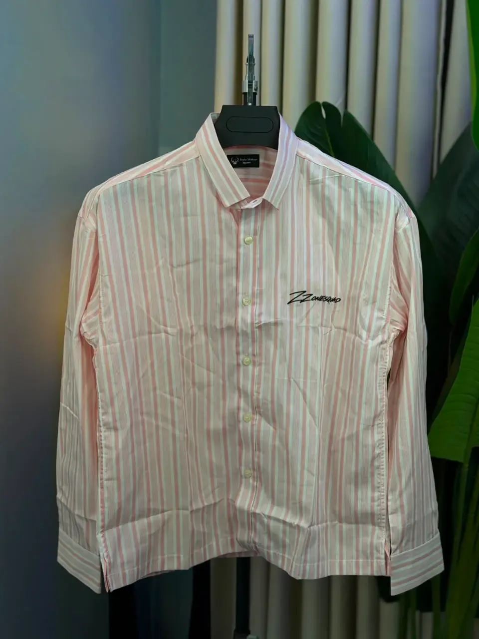 Peach Stripe Old Money Shirt