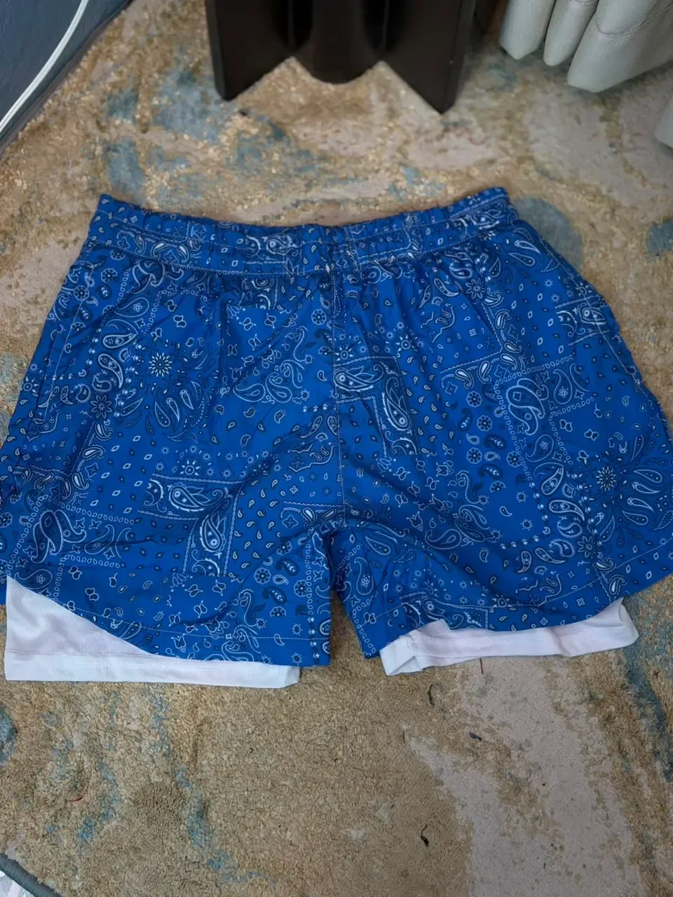 Blue Bandana Shorts