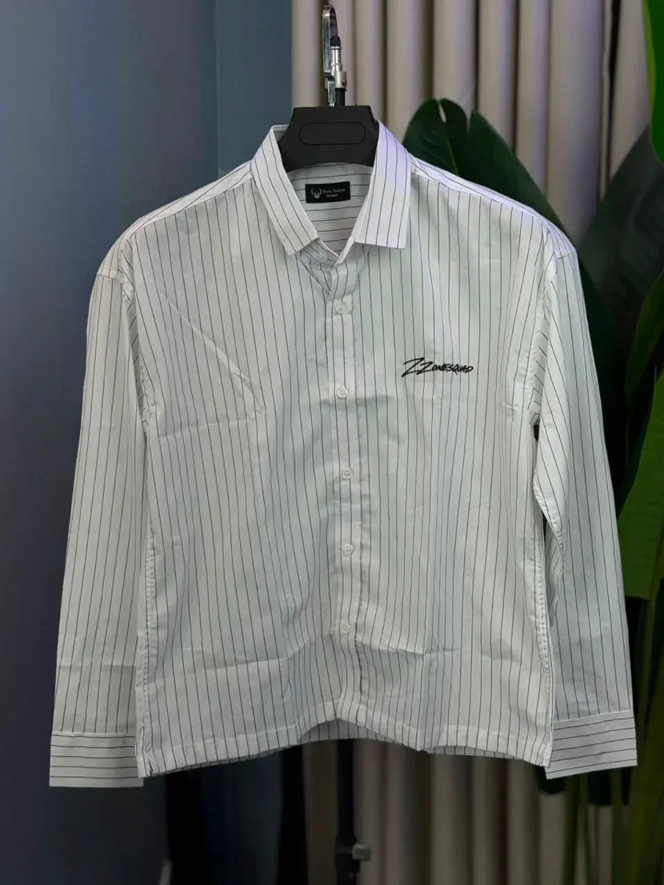 White Pinstripe Old Money Shirt