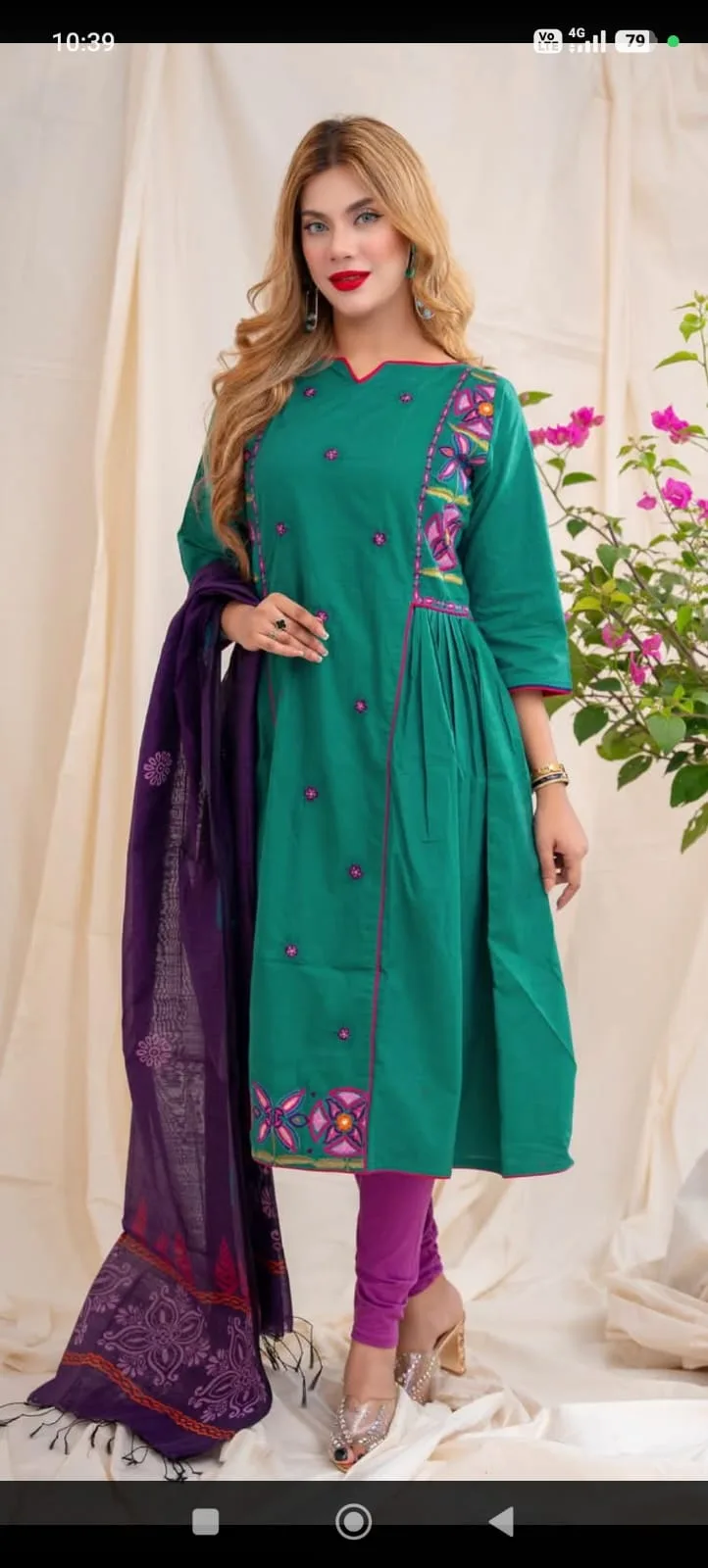 Women's Premium Embroidery 3 Piece