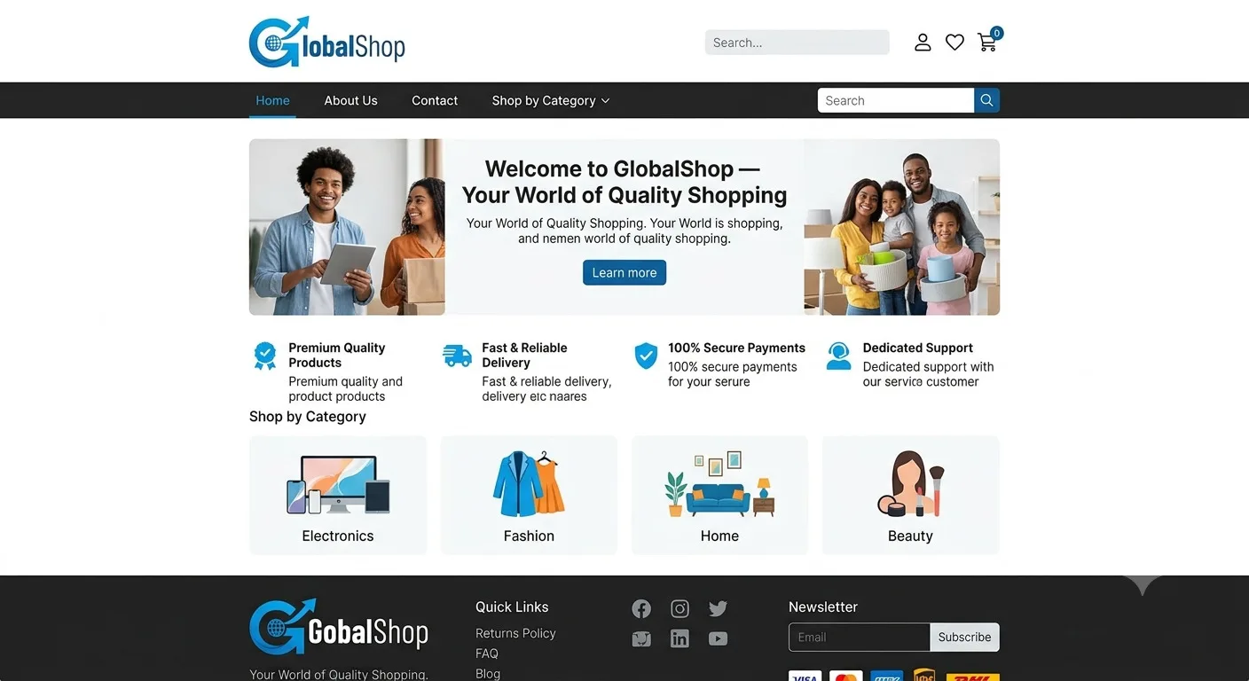 GlobalShop | Online Shopping for Electronics, Fashion & More — 1